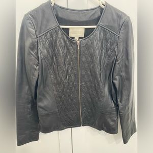 Black leather Hinge jacket perfect for Fall